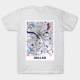 Dallas - United States MilkTea City Map T-Shirt